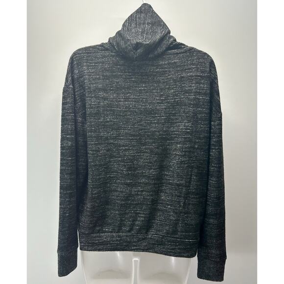 GAP Black-Gray Lightweight Hoodie Crewneck Long-Slv Stretchy Small New With Tags - Picture 7 of 16
